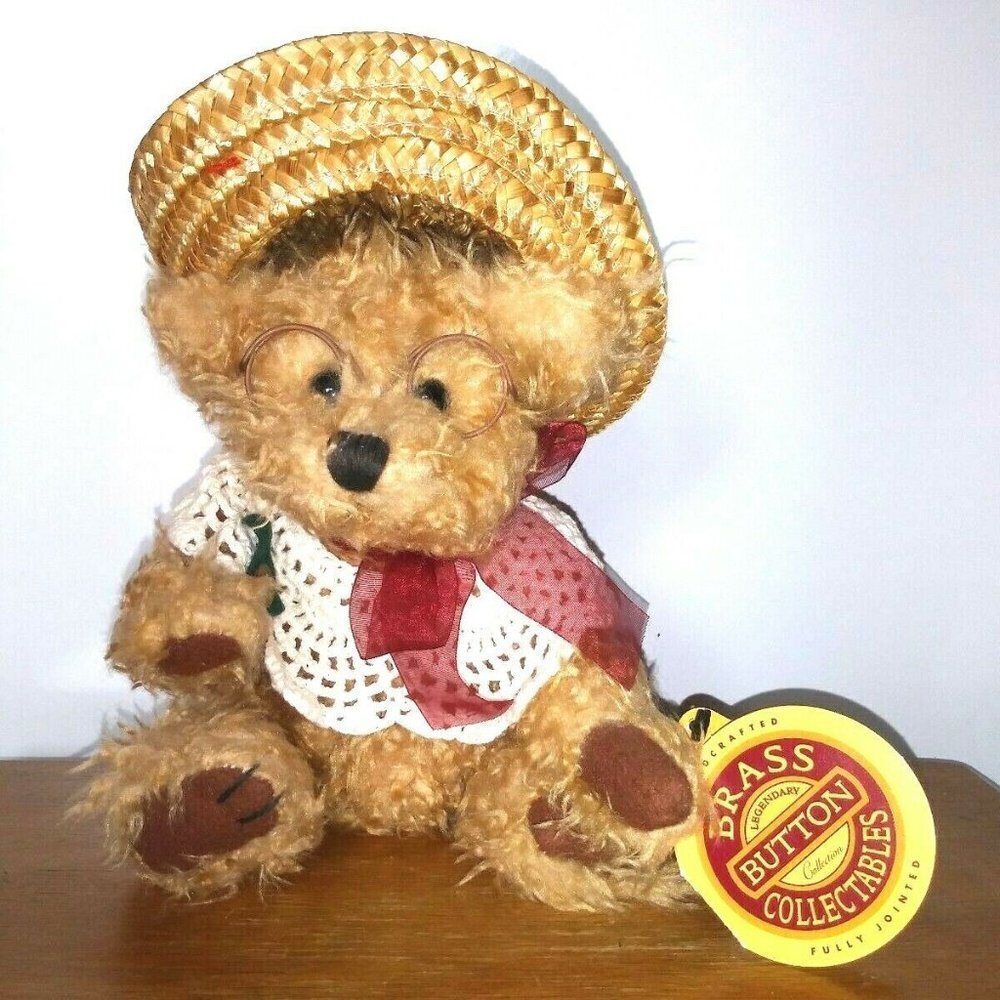 Brass Button Collectible Rosie Bear VTG NWT